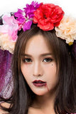 BFJFY Halloween Women's Rose Skull Pattern Ghost Bride Cosplay Costume - bfjcosplayer