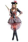 BFJFY Women Pirate Stripe Costume Halloween Cosplay Outfit - bfjcosplayer