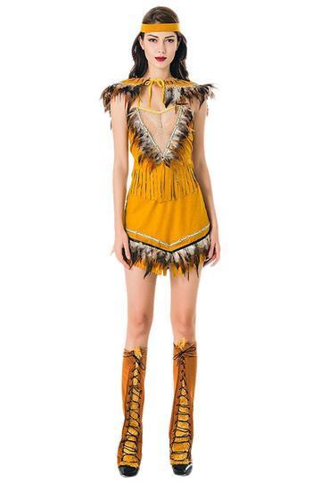 BFJFY Women's Native American Costume Sexy Indian Fancy Dress Outfit - bfjcosplayer