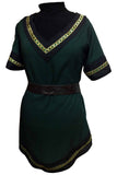BFJFY Women Females Medieval V Collar Top Shirt Trumpet Gothic Renaissance Halloween Costume - bfjcosplayer