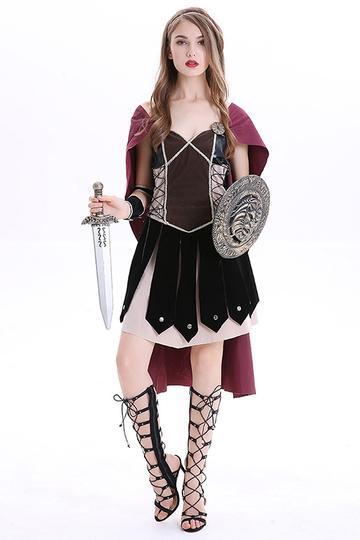 BFJFY Halloween Medieval Knight Gladiator Cosplay Costume For Women - bfjcosplayer