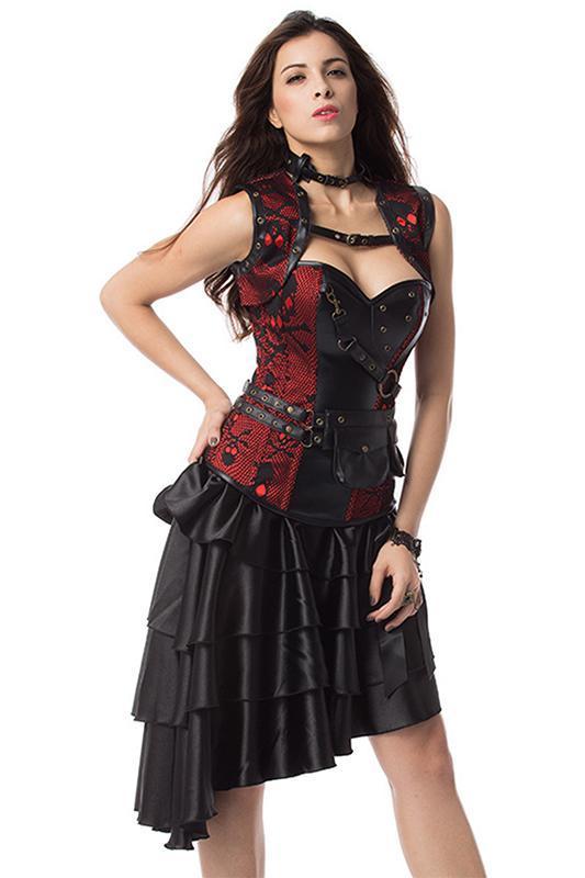 BFJFY Women's Luxury Retro Corset Jumsuit Halloween Pirate Cosplay Costume - bfjcosplayer