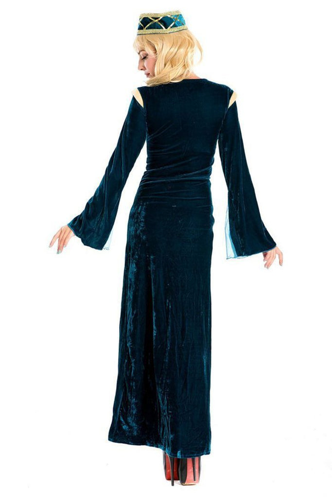 BFJFY Halloween Women's Vintage Long Dress Noble Cosplay Costume - bfjcosplayer