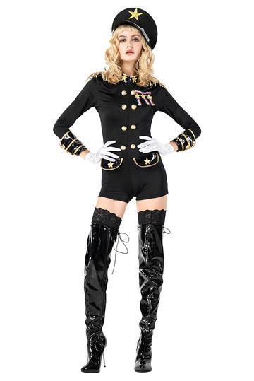 BFJFY Adult Women Police Officer Costume Halloween Cosplay - bfjcosplayer