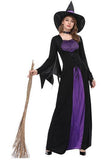 Women's Purple Witch Costume Dress Halloween Cosplay