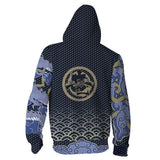 BFJmz OW Over Watch Miyamoto Musashi 3D Printing Coat Zipper Coat Leisure Sports Sweater Autumn And Winter - bfjcosplayer
