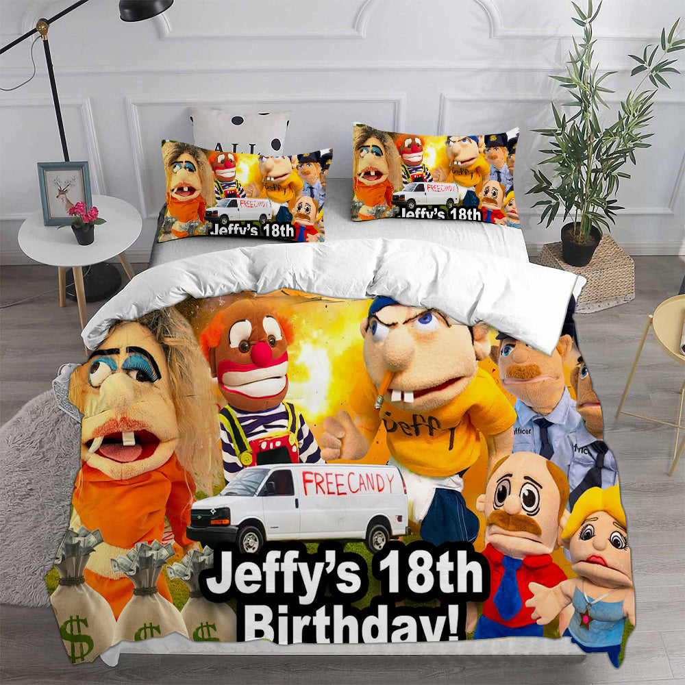 Jeffy Bedding Sets Duvet Cover Comforter Sets