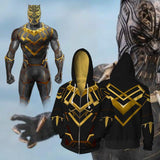BFJmz Black Panther Villain Gold Panther 3D Printing Coat Zipper Coat Leisure Sports Sweater Autumn And Winter - bfjcosplayer