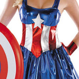 BFJFY Halloween Women Superhero Female Captain American Cosplay Outfit - bfjcosplayer