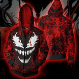 BFJmz Marvel Venom Spiderman 3D Printing Coat Zipper Coat Leisure Sports Sweater Autumn And Winter - bfjcosplayer