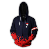 BFJmz Hokage Ninjia Sasuke 3D Printing Coat Zipper Coat Leisure Sports Sweater Autumn And Winter - bfjcosplayer