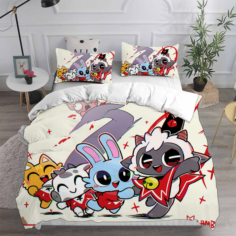 Cult Of The Lamb Bedding Sets Duvet Cover Halloween Cosplay Comforter Sets