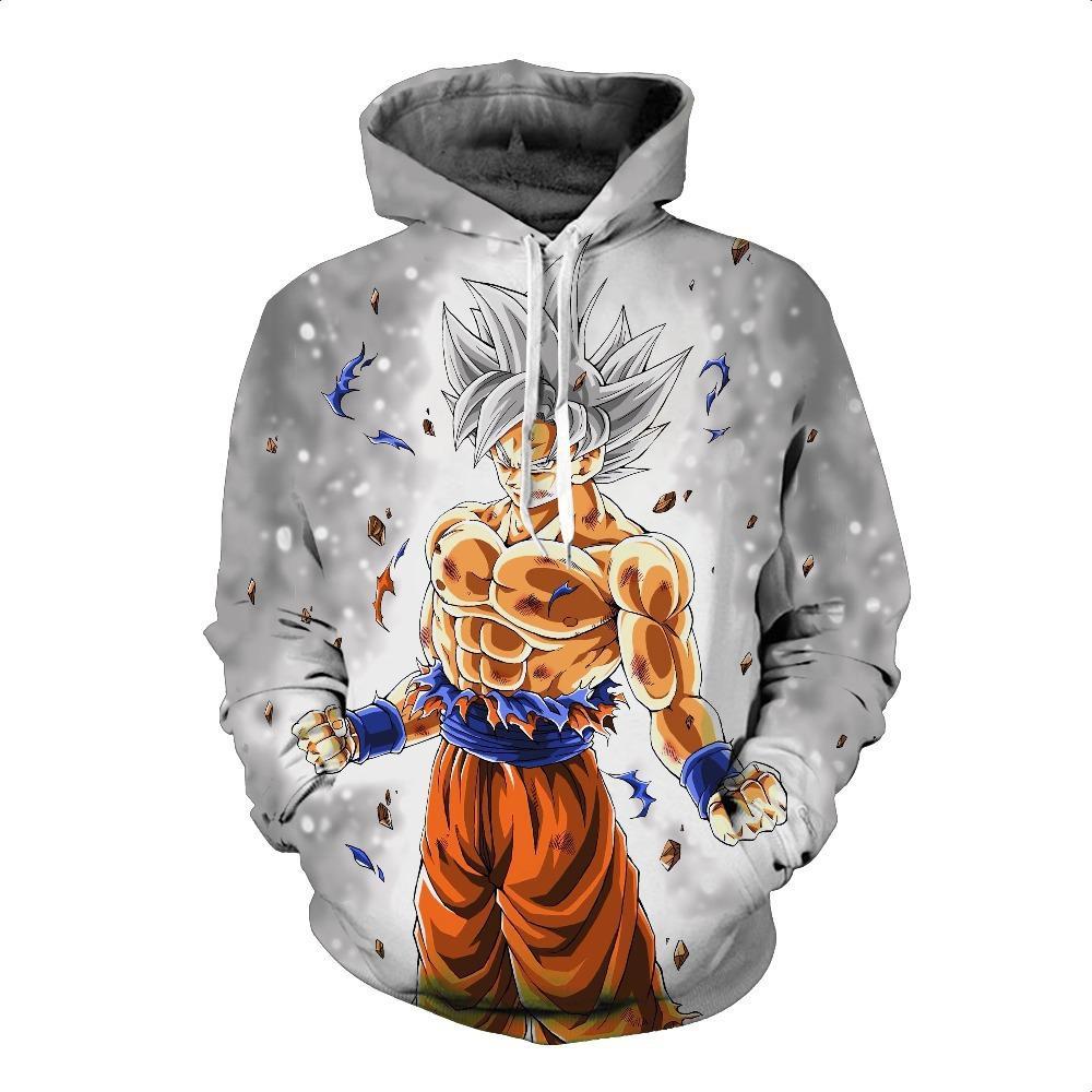 BFJmz Dragon Ball Ultra Instinct Wukong 3D Printing Coat Leisure Sports Sweater Autumn And Winter - bfjcosplayer