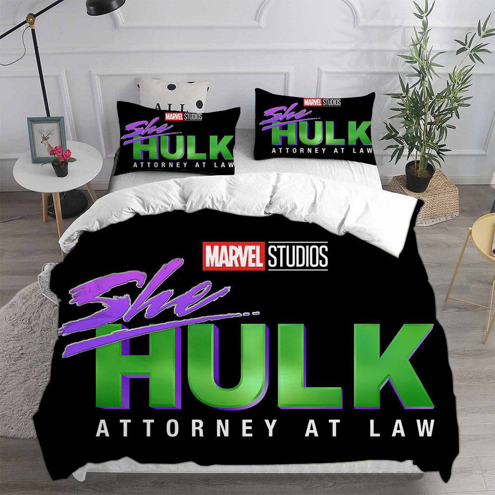 She-Hulk Cosplay Bedding Sets Duvet Cover Halloween Comforter Sets