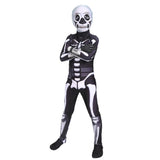 Fortnite Skull Trooper Cosplay Jumpsuit Costume For Halloween Kids & Adult - bfjcosplayer