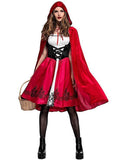 BFJFY Women Little Red Riding Hood Halloween Cosplay Costume Dress - bfjcosplayer