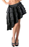 BFJFY Halloween Women's Burlesque Satin Ruffles High-low Dancing Skirt - bfjcosplayer