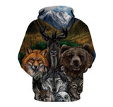 BFJmz Animal World Occident Style 3D Printing Coat  Zipper Coat Leisure Sports Sweater Autumn And Winter - bfjcosplayer