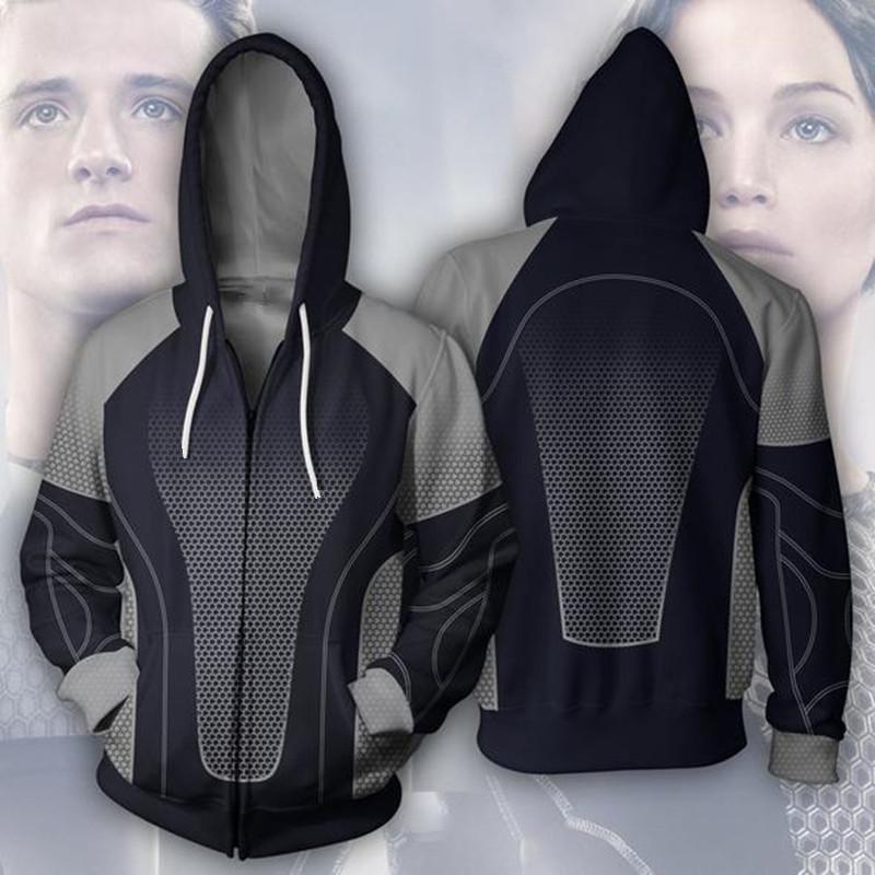 BFJmz Hungry Games Hooded Sweater 3D Printing Coat Zipper Coat Leisure Sports Sweater Autumn And Winter - bfjcosplayer