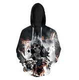 BFJmz Skeleton Death A 3D Printing Coat  Zipper Coat Leisure Sports Sweater Autumn And Winter - bfjcosplayer
