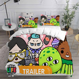 Toca Life World Bedding Sets Duvet Cover Halloween Cosplay Comforter Sets