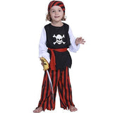 BFJFY Boys Halloween Skull Skeleton Pirate Cosplay Costume - bfjcosplayer