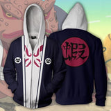 BFJmz Hokage Ninjia Jiraiya Gama Sennin 3D Printing Coat Zipper Coat Leisure Sports Sweater Autumn And Winter - bfjcosplayer