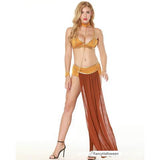 BFJFY Women's Halloween Arabian Princess Goddess Skirt Top Choker Outfit - bfjcosplayer