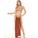 BFJFY Women's Halloween Arabian Princess Goddess Skirt Top Choker Outfit - bfjcosplayer