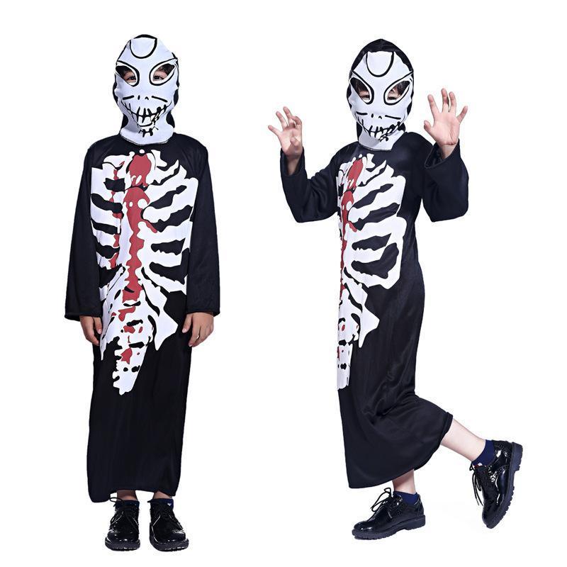 BFJFY Kid's Boy's Halloween Zombie Skull Bones Cosplay Costume - bfjcosplayer