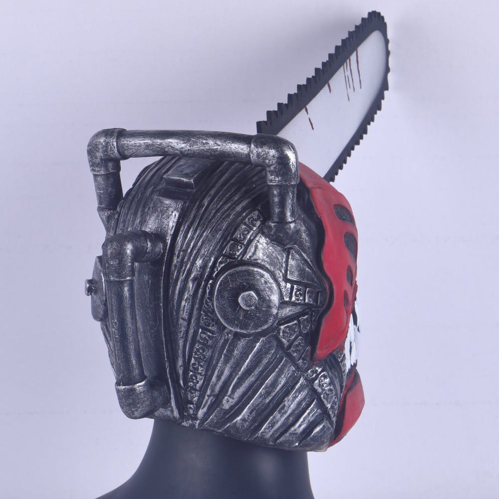 Chainsaw Pochita Headgear Cosplay Mask Latex Helmet Props