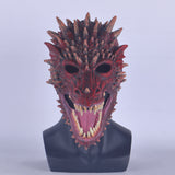 Red Dragon Mask Moveable Mouth Helmet for Kids Teens Halloween Costume Party