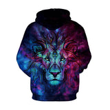 BFJmz Lion 3D Printing Coat  Zipper Coat Leisure Sports Sweater Autumn And Winter - bfjcosplayer