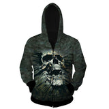 BFJmz Skull 3D Printing Coat Leisure Sports Sweater Autumn And Winter - bfjcosplayer