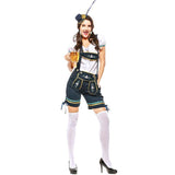 BFJFY Women's German Oktoberfest Lederhosen Traditional Beer Girl Costume - bfjcosplayer