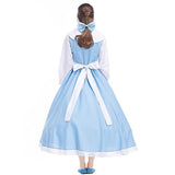 BFJFY Women Belle Blue Maid Dress Halloween Cosplay Costume - bfjcosplayer