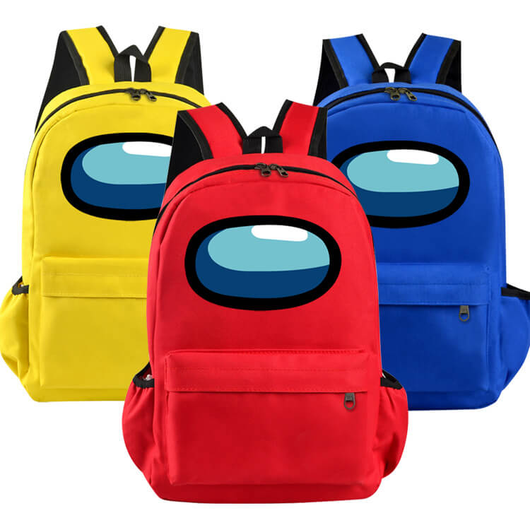 Among us Cosplay Canvas Waterproof Backpack Halloween School Bags