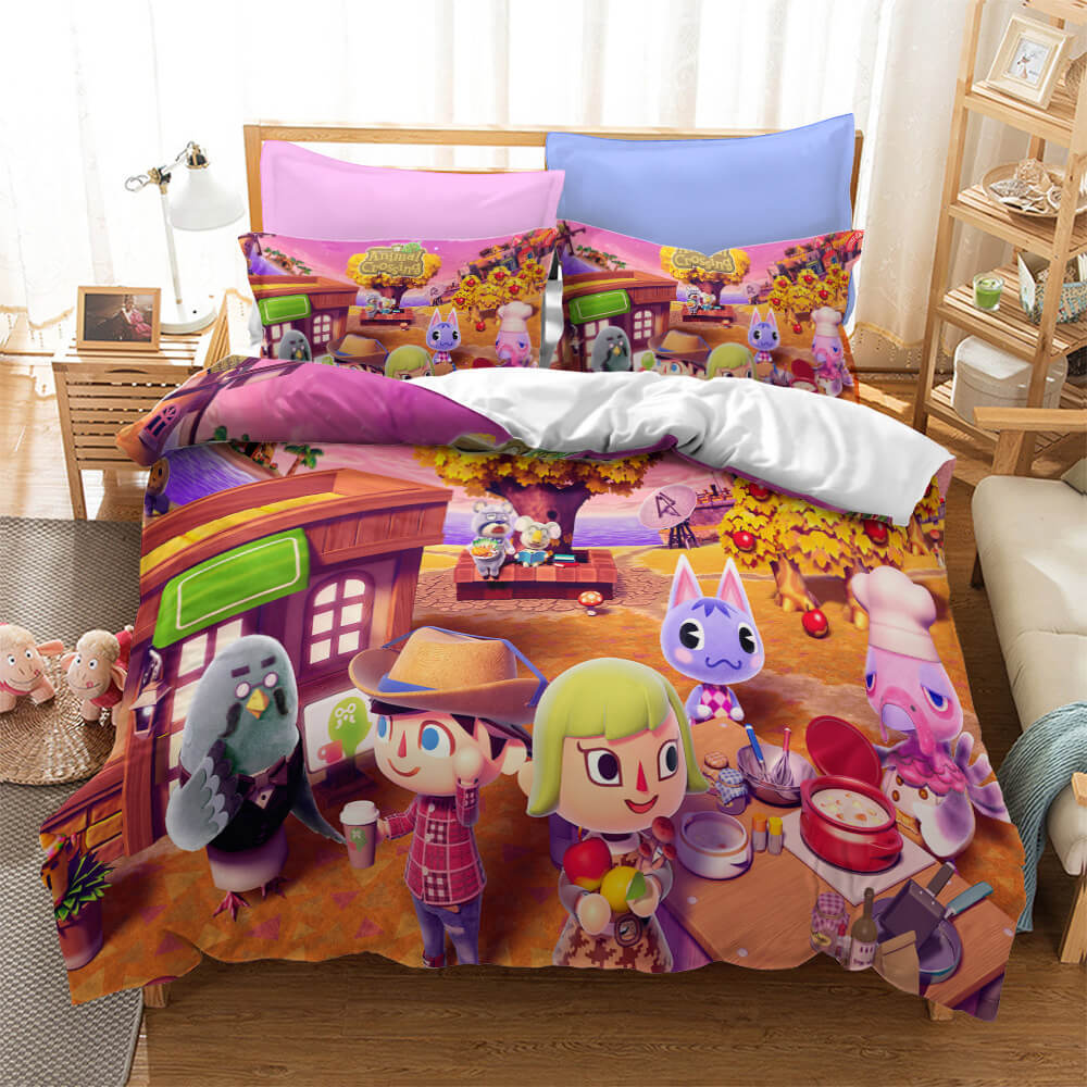 Animal Crossing Cosplay Duvet Cover Set Halloween Comforter