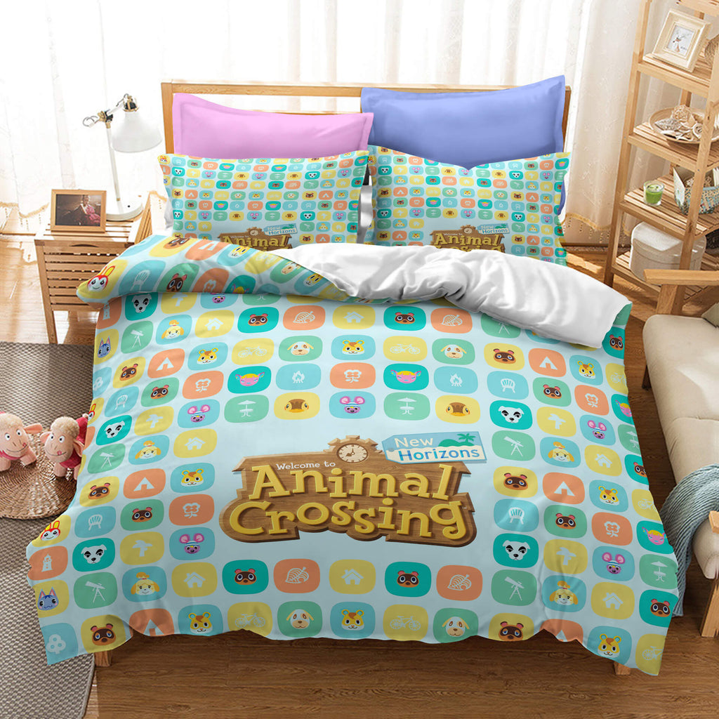Animal Crossing Cosplay Duvet Cover Set Halloween Quilt Cover