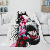 Animal Horse Cosplay Flannel Blanket Room Decoration Throw