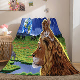 Animal Lion Cosplay Flannel Blanket Room Decoration Throw