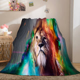 Animal Lion Cosplay Flannel Blanket Room Decoration Throw