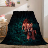 Animal Lion Cosplay Flannel Blanket Room Decoration Throw