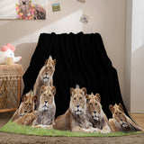 Animal Lion Cosplay Flannel Blanket Room Decoration Throw