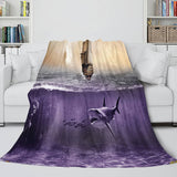 Animal Shark Cosplay Flannel Blanket Room Decoration Throw