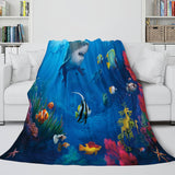 Animal Shark Cosplay Flannel Blanket Room Decoration Throw