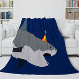 Animal Shark Cosplay Flannel Blanket Room Decoration Throw