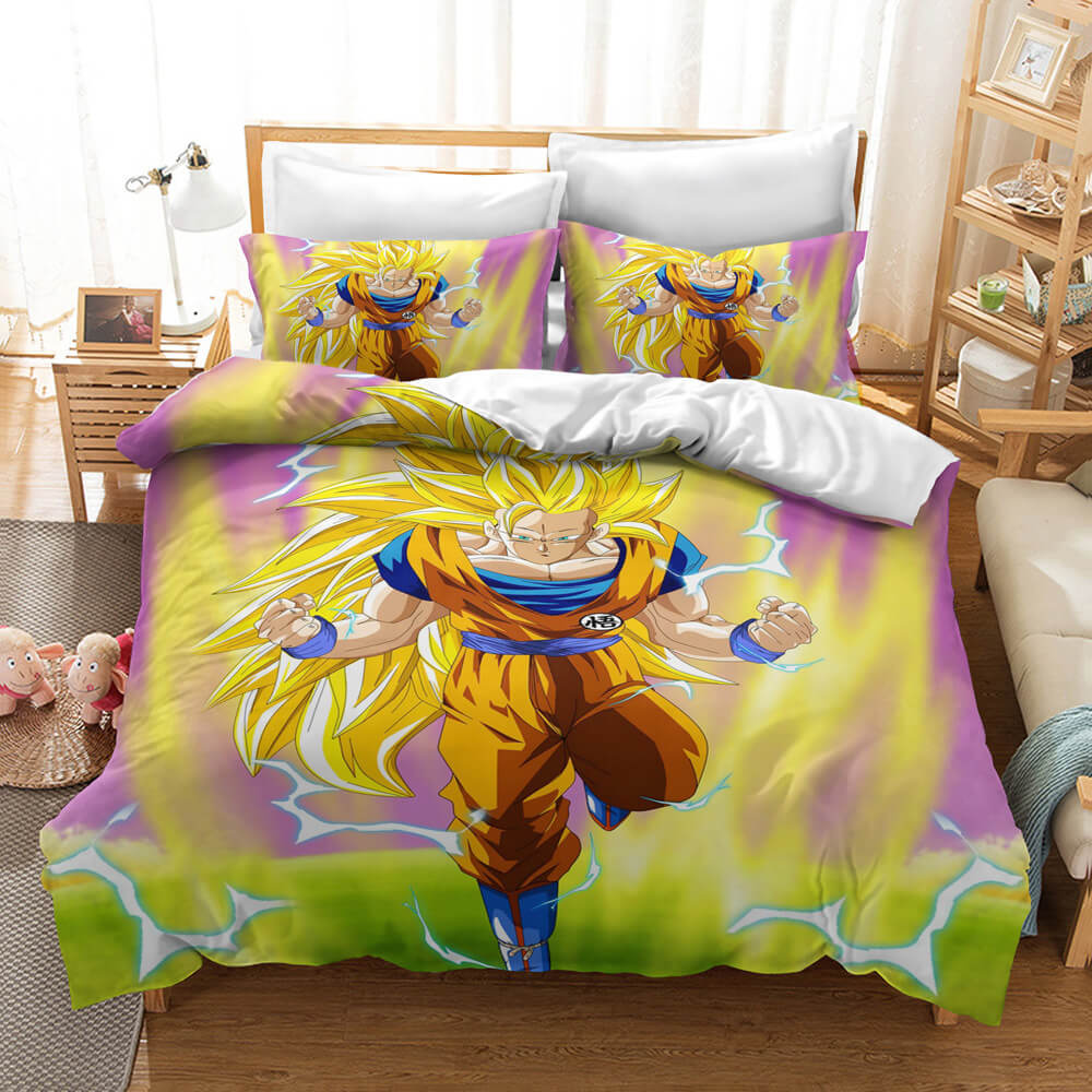 Anime Dragon Ball Cosplay Bedding Duvet Cover Halloween Sheets Bed Set