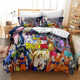 Anime Dragon Ball Cosplay Bedding Duvet Cover Halloween Sheets Bed Set