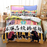 Anime Haikyuu Cosplay Bedding Duvet Cover Halloween Sheets Bed Set
